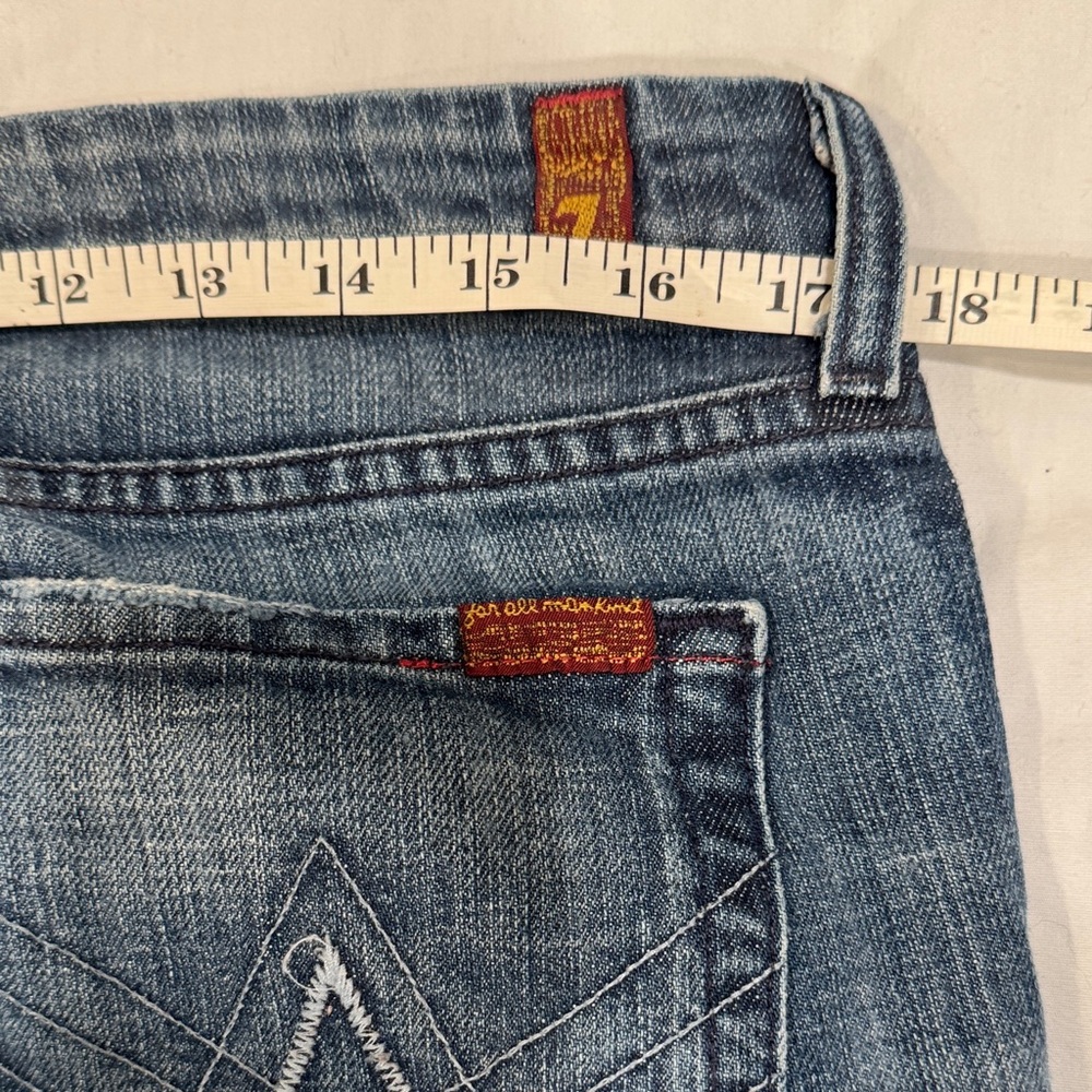 7 For All Mankind Straight Leg Jeans - Blue with Red Tag
